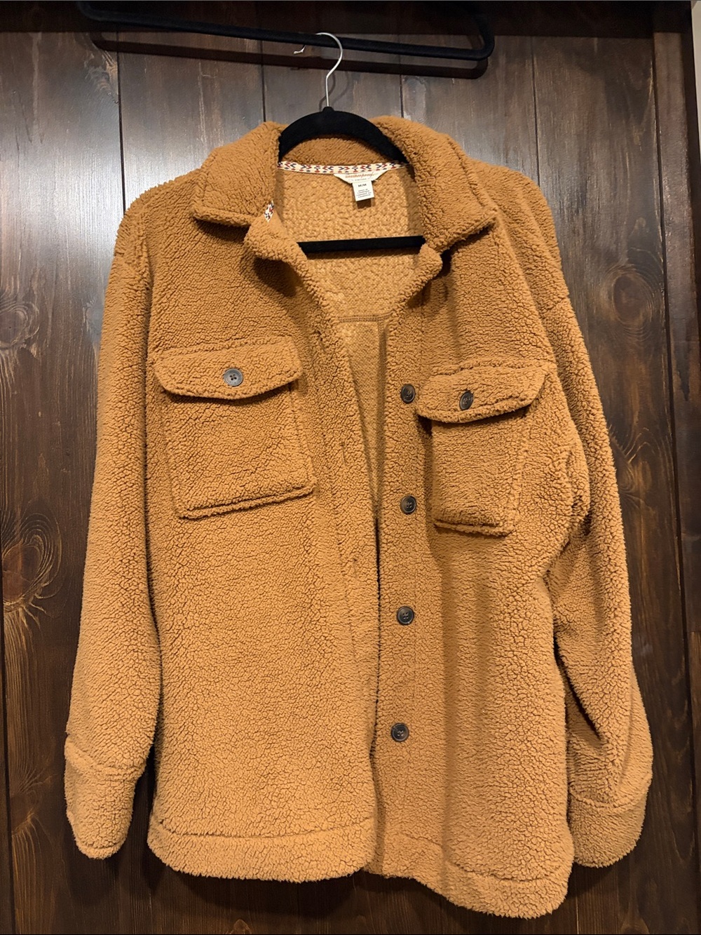 Weatherproof Vintage Teddy Jacket in Brown Size Medium Like New